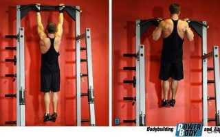 Подтягивания широким хватом: техника, методика, видео